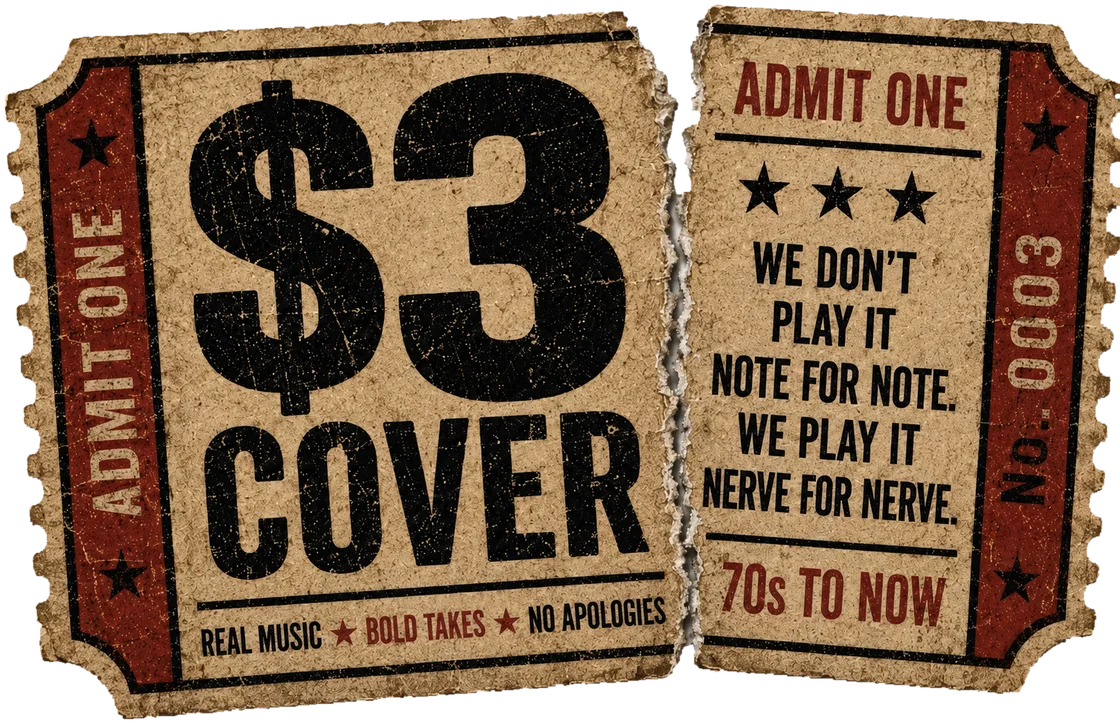 $3 Cover Admit One ticket